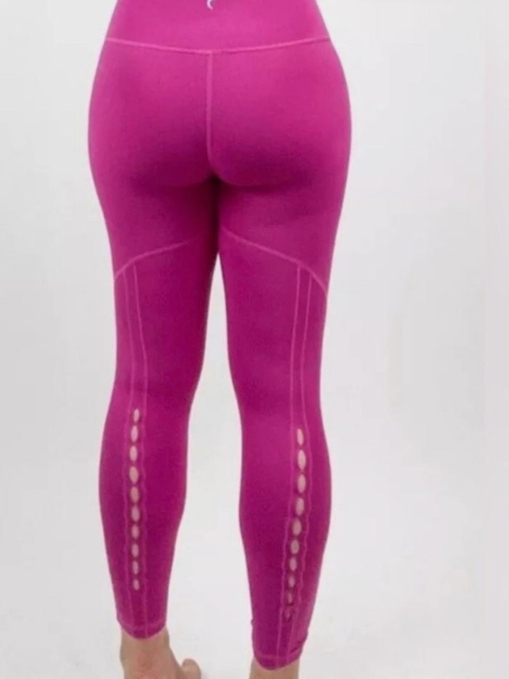 ZYIA Fuchsia Brilliant Hi-Rise 7/8 24" Leggings Size 4 Activewear Yoga Workout